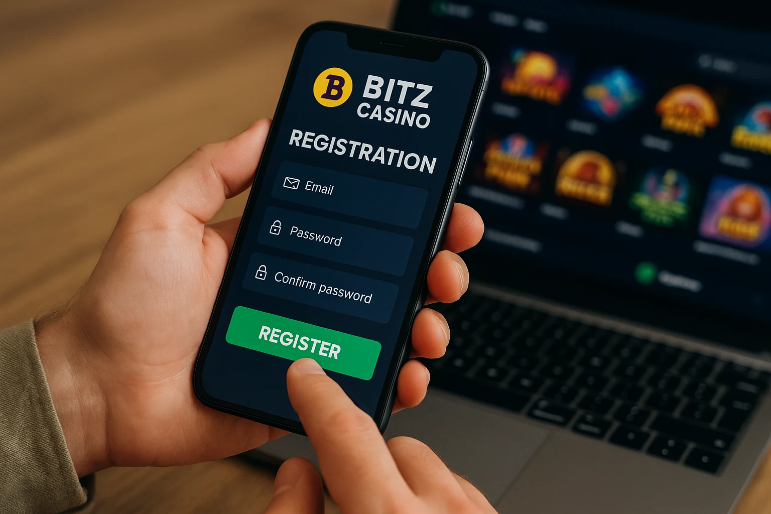 Реєстрація Bitz Сasino